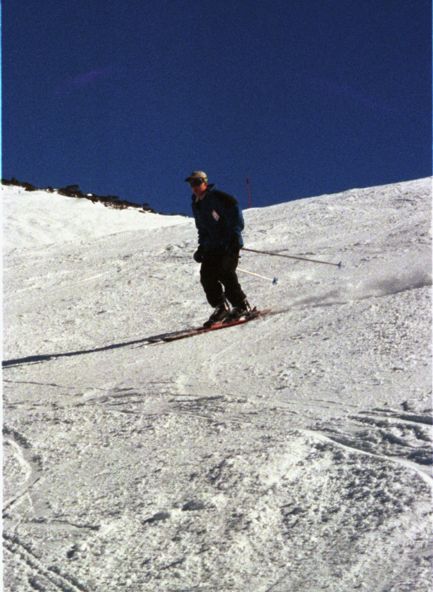 Matt Skiing down Sun Bowl