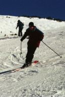Tim Skiing down Sun Bowl